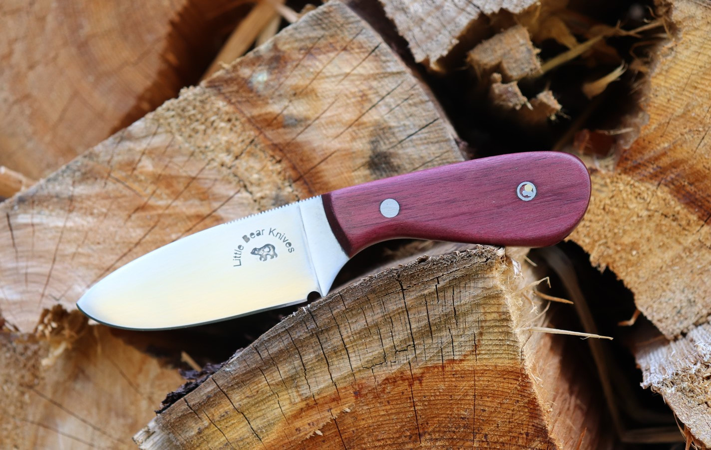 Skinner with Purple Heart Wood Handle