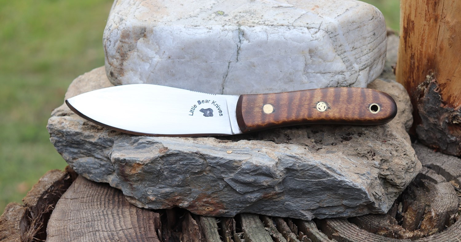 Nessmuk Knife with Tiger Maple Wood.